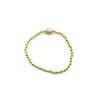 Ashley Gold Stainless Steel Gold Plated Ball Beaded Stretch Colored Enamel Hamsa Bracelet