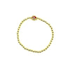 Ashley Gold Stainless Steel Gold Plated Ball Beaded Stretch Colored Enamel Hamsa Bracelet