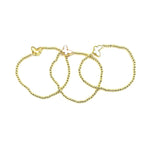 Ashly Gold Stainless Steel Gold Plated Ball Beaded Stretch Enamel Butterfly Bracelet