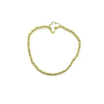 Ashly Gold Stainless Steel Gold Plated Ball Beaded Stretch Enamel Butterfly Bracelet