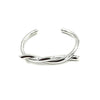 Ashley Gold Stainless Steel Open Bangle Twist Design Bracelet