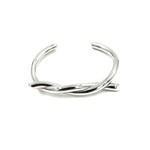 Ashley Gold Stainless Steel Open Bangle Twist Design Bracelet