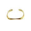 Ashley Gold Stainless Steel Open Bangle Square Design Bracelet