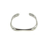 Ashley Gold Stainless Steel Open Bangle Square Design Bracelet