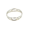 Ashley Gold Stainless Steel Swirl Design Closed Bangle Bracelet