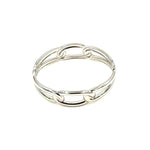 Ashley Gold Stainless Steel Swirl Design Closed Bangle Bracelet