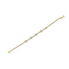 Ashley Gold Sterling Silver Encrusted CZ Flower Design Tennis Bracelet