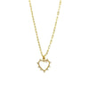 Ashley Gold Stainless Steel Gold Plated Mother Of Pearl Design CZ Heart Necklace