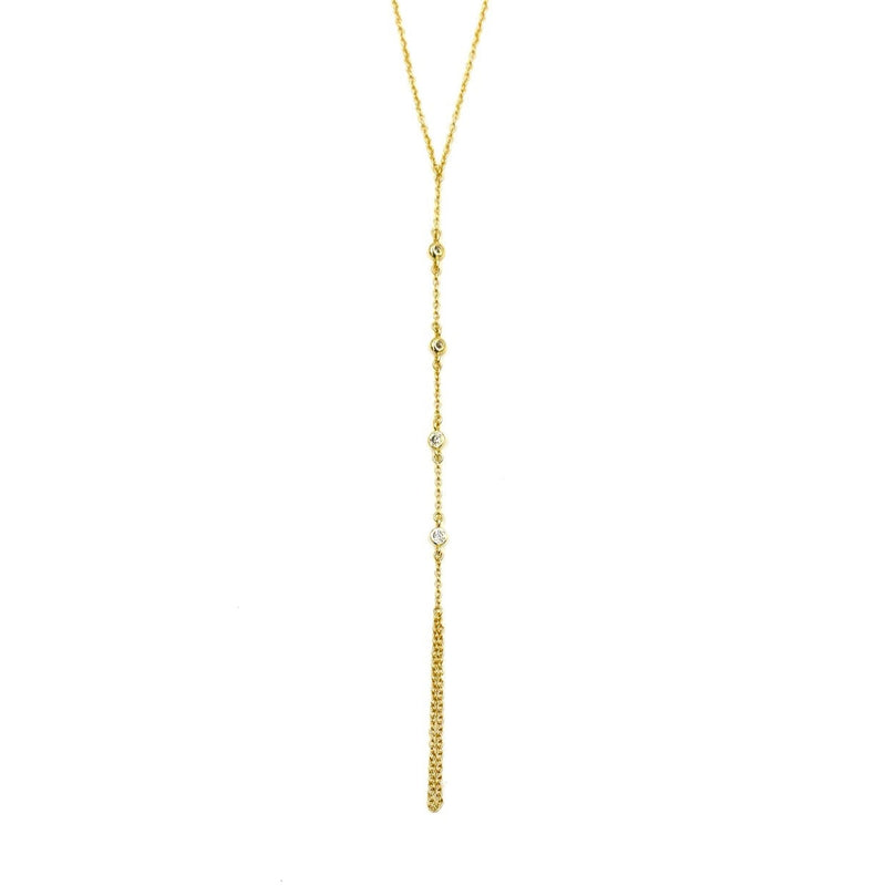 Ashley Gold Sterling Silver Gold Plated 4 Bezel Set CZ Hand Chain Bracelet