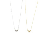 Ashley Gold Sterling Silver Assorted CZ Line Design Necklace
