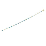 Ashley Gold Sterling Silver Gold Plated Enamel And Bezel Set CZ Bracelet