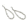 Ashley Gold Stainless Steel Open Oval Drop CZ Earrings