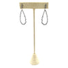 Ashley Gold Stainless Steel Open Oval Drop CZ Earrings