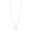Ashley Gold Sterling Silver Gold Plated Small Open Heart Design Necklace