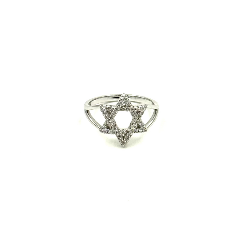 Ashley Gold Sterling Silver CZ Encrusted Star Ring