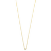 Ashley Gold Sterling Silver Single Drop CZ Bezel Set Necklace