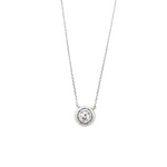 Ashley Gold Sterling Silver Double Halo CZ Necklace