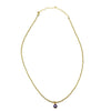 Ashley Gold Stainless Steel Gold Plated Enamel Purple Evil Eye Beaded Necklace