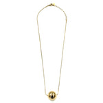 Ashley Gold Stainless Steel Gold Plated Chunky Ball Design Necklace