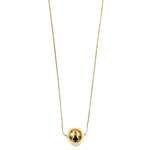 Ashley Gold Stainless Steel Gold Plated Chunky Ball Design Necklace