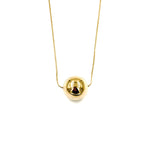 Ashley Gold Stainless Steel Gold Plated Chunky Ball Design Necklace