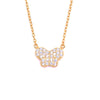 Ashley Gold Sterling Silver Gold Plated Mini CZ Butterfly Necklace