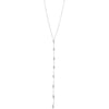 Ashley Gold Sterling Silver 8 CZ Drop Lariat Necklace