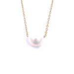 Ashley Gold Sterling Silver Floating Pearl Necklace
