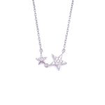 Ashley Gold Sterling Silver Double CZ Star Necklace