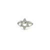 Ashley Gold Sterling Silver CZ Open Star Ring