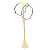 Ashley Gold Stainless Steel Angle Shaped Hoop Earrings