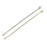 Ashley Gold Sterling Silver 4.00CTW CZ Tennis Bracelet
