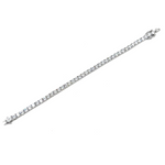 Ashley Gold Sterling Silver 4.00CTW CZ Tennis Bracelet