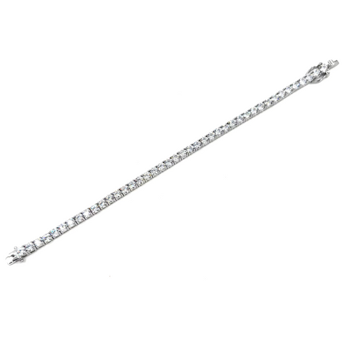 Ashley Gold Sterling Silver 4.00CTW CZ Tennis Bracelet