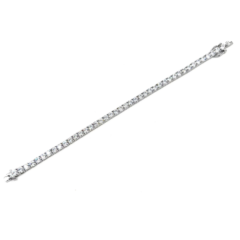 Ashley Gold Sterling Silver 4.00CTW CZ Tennis Bracelet