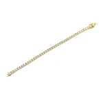 Ashley Gold Sterling Silver 4.00CTW CZ Tennis Bracelet