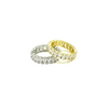 Ashley Gold Sterling Silver Prong Set Oval CZ Eternity Band Ring