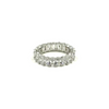 Ashley Gold Sterling Silver Prong Set Oval CZ Eternity Band Ring