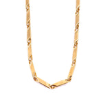 Ashley Gold Stainless Steel Gold Plated Tube Link Men's Necklace