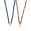 Ashley Gold Stainless Steel Gold Plated Semi Precious Beaded Loop Necklace