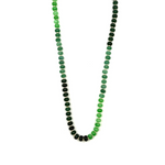 Ashley Gold Stainless Steel Gold Plated Semi Precious Assorted Green Ball Beaded Necklace