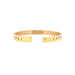 Ashley Gold Stainless Steel Gold Plated Curb Chain Bangle Bracelet