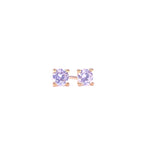 Ashley Gold Sterling Silver Gold Plated CZ Stud Earrings