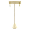 Ashley Gold Sterling Silver Gold Plated Drop Link Chain And CZ Earrings