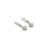 Ashley Gold Sterling Silver Drop Clover CZ Earrings