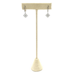 Ashley Gold Sterling Silver Drop Clover CZ Earrings