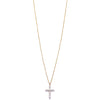 Ashley Gold Sterling Silver Gold Plated Floating CZ Cross Necklace