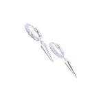 Ashley Gold Sterling Silver CZ Mini Spike Hoop Earrings