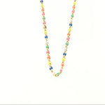 Ashley Gold Stainless Steel Enamel Open Link Design Chain Necklace