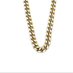 Ashley Gold Stainless Steel Gold Plated Enamel Link Design Necklace